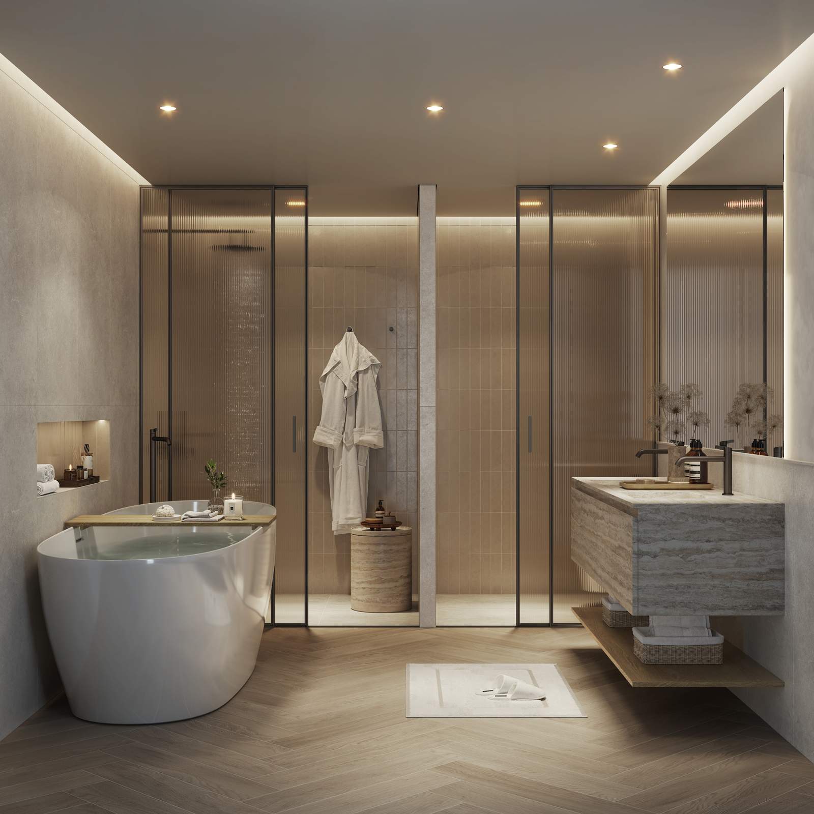 The Row Saadiyat — Master Bathroom